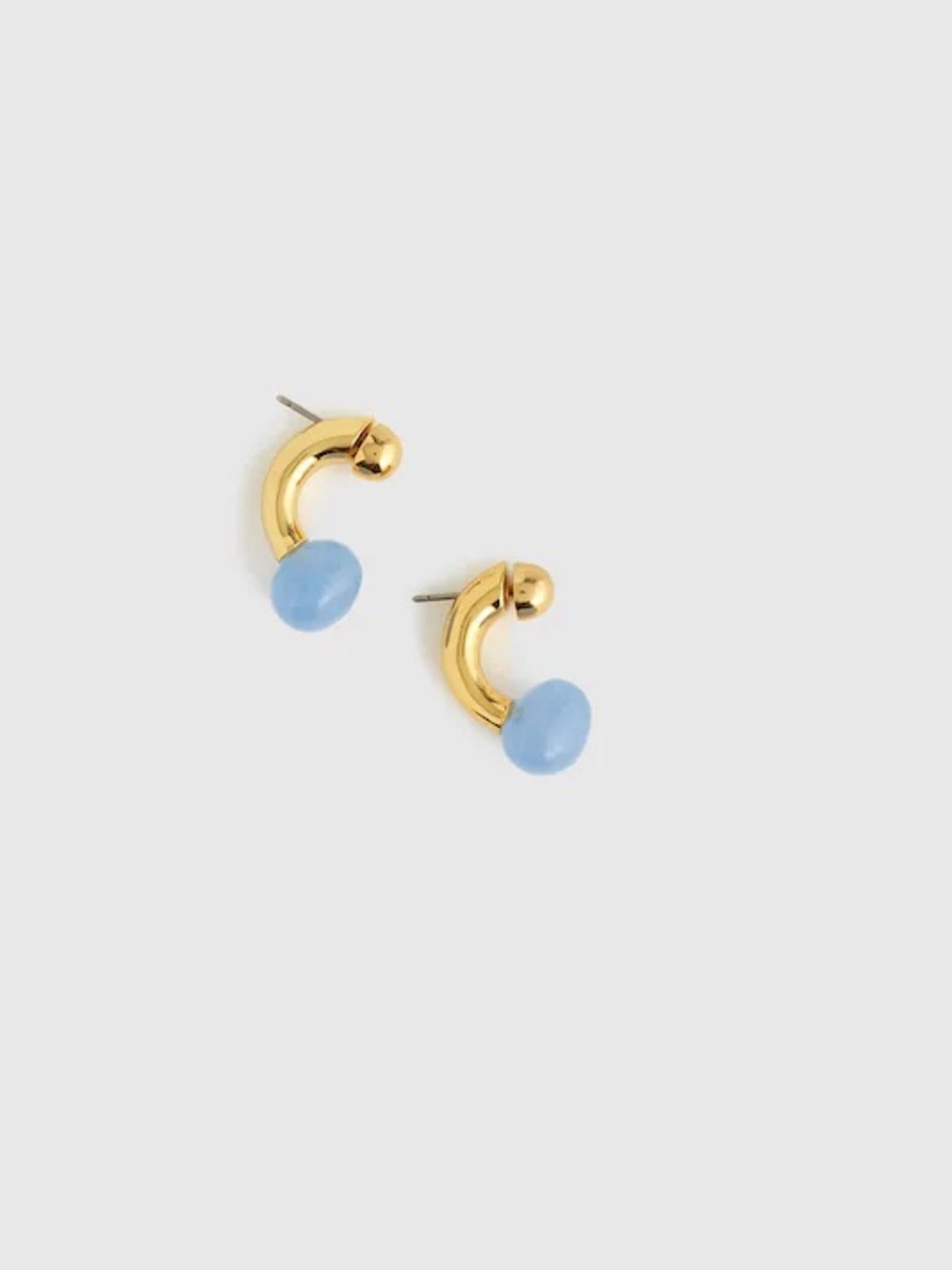 Madewell Semiprecious Double Drop Earrings (Blue Quartz)